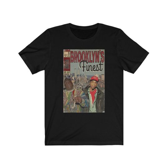 Discover Jay-z and Biggie - Brooklyns Finest Comic Book Art T-Shirt