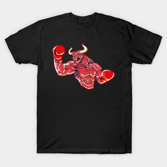 Discover boxing bull beast champ fighter power animal punch knock out gloves boxer - Boxing Animal - T-Shirt