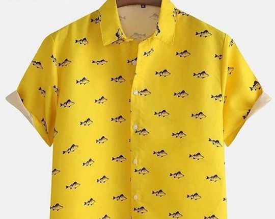 Discover Yellow Fish Half Hawaiian Shirt