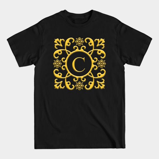 Discover Floral Monogram Letter C - Monogram - T-Shirt