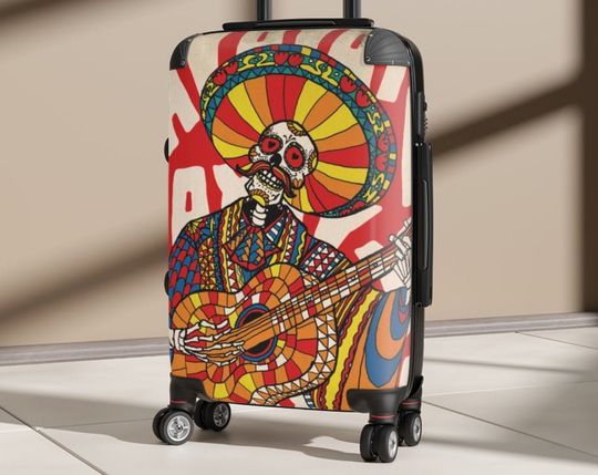 Discover Mariachi Cabin Suitcase, Mexican Skull Art Traveler Suitcase