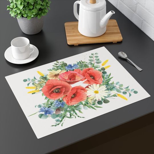 Discover Cotton Cottagecore Flowers Placemat