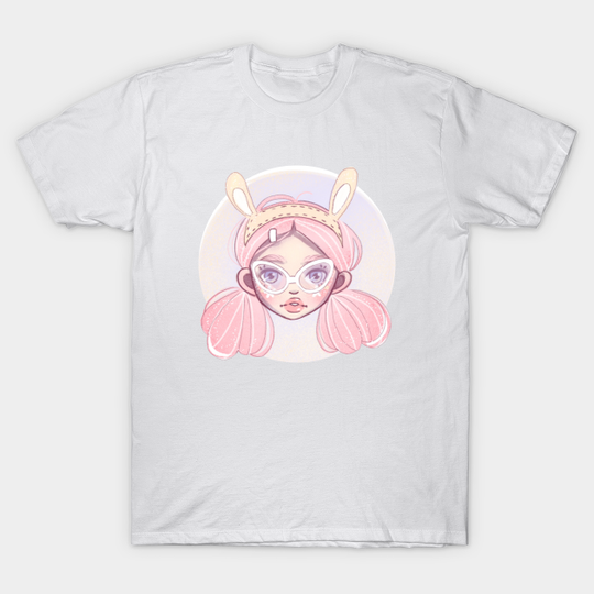 Discover Bunny Girl with Glasses - Bunny - T-Shirt