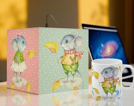 Discover Mouse  Cube Lamp