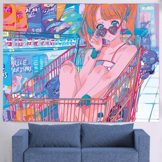 Discover Cute Kawaii Anime Tapestry for Wall Decor