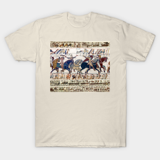 Discover THE BAYEUX TAPESTRY ,BATTLE OF HASTINGS ,NORMAN KNIGHTS HORSEBACK - Bayeux Tapestry - T-Shirt
