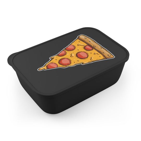 Discover Pizza PLA Bento Box with Band and Utensils