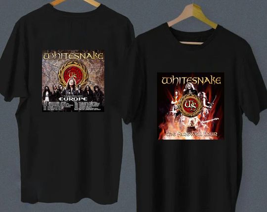 Discover Whitesnake The Farewell Europe Tour 2022 Double Sided Shirt