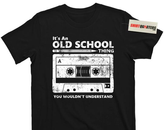 Discover Old school skool cassette tape pencil roll fix boombox throwback flashback tbt 80s eighties 90s saved by the bell sony walkman tee t shirt