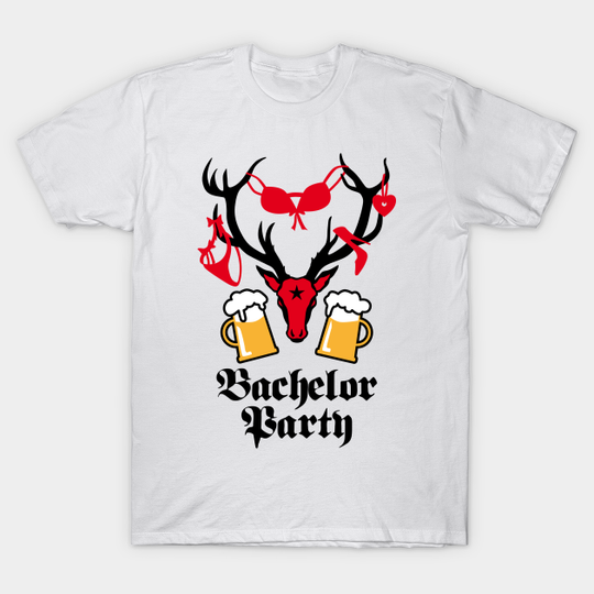 Discover 57 Sexy Macho Deer with Beer Bachelor Party Bra slip high heel shoes JGA - Sexy Man - T-Shirt