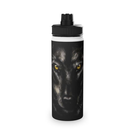 Discover Wolf Stainless Steel Water Bottle, Sports Lid