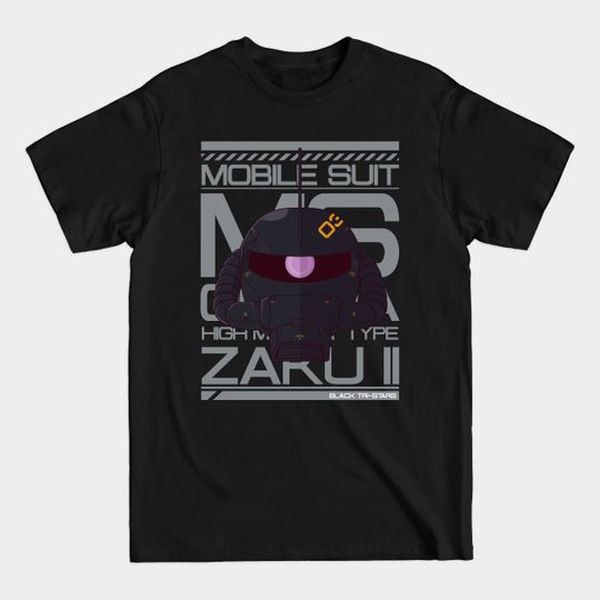 Discover MS-06R-1A Zaku II Black Tri-Stars - Gundam - T-Shirt