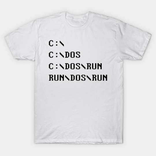 Discover C DOS RUN - Ms Dos - T-Shirt