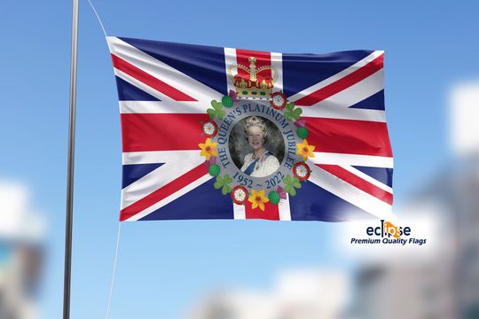 Discover Queens Platinum Jubilee Flags Jubilee souvenir 2022 flags