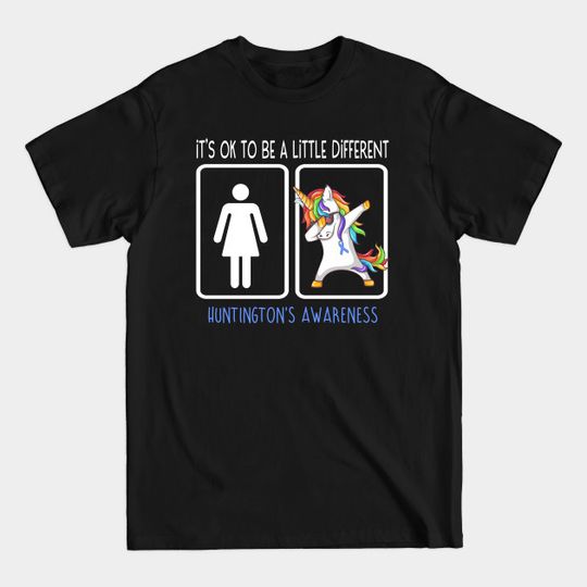 Discover It's Ok To Be A Little Different Huntington's Awareness Support Huntington's Warrior Gifts - Huntingtons Disease Awareness - T-Shirt