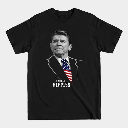 Discover I Smell Hippies Ronald Reagan Funny - I Smell Hippies Ronald Reagan - T-Shirt