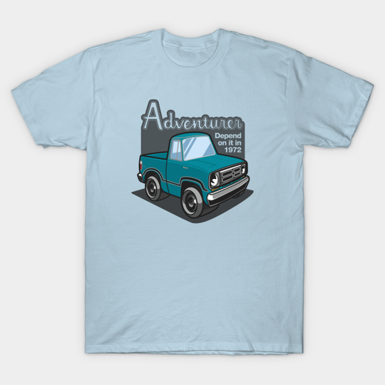 Discover Turquoise Adventurer - 1972 - Truck - T-Shirt