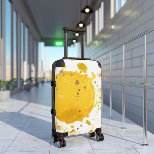 Discover SunBurst Yellow Travel Suitcase | Cabin Suitcase | Rolling Luggage