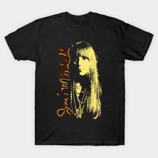 Discover Joni Mitchell // 1970s Folk Vtg Music - Joni Mitchell - T-Shirt