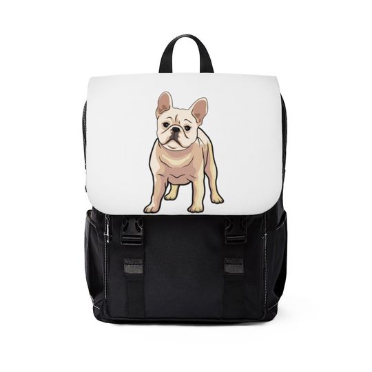 Discover French Bulldog Unisex Casual Shoulder Backpack