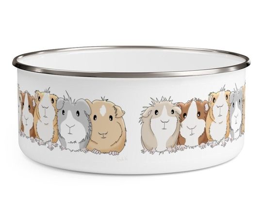 Discover Guinea Pig Bowl - Enamel Storage Bowl