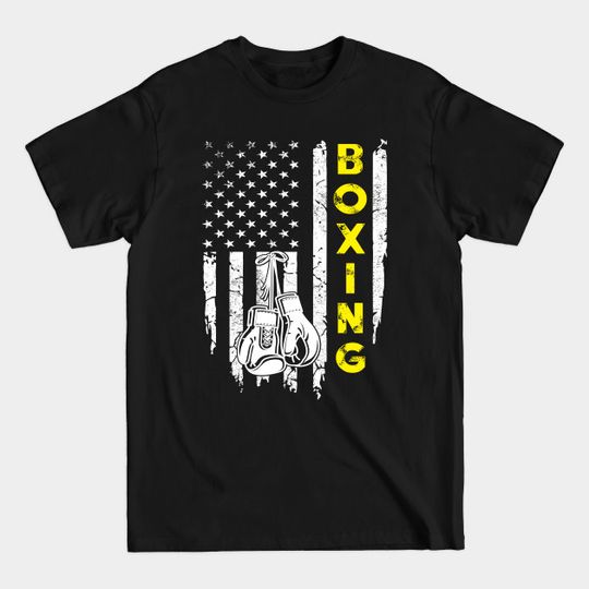 Discover USA American Flag Boxing 4th of July - Boxing - T-Shirt