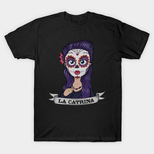 Discover Niche Skull Island Mod Art Cartoony La Catrina - Niche Skull Island Mod Art Cartoony La - T-Shirt