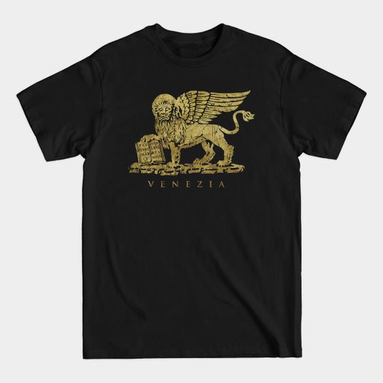 Discover Leone di San Marco of Venezia - Vintage Gold - Venice - T-Shirt