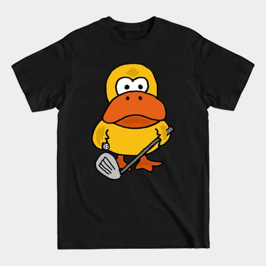 Discover Funny Duck Playing Golf Cartoon - Golf - T-Shirt