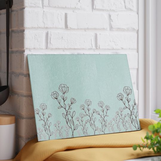 Discover Glass Cutting Board, Floral Glass Chopping Board, Tempered