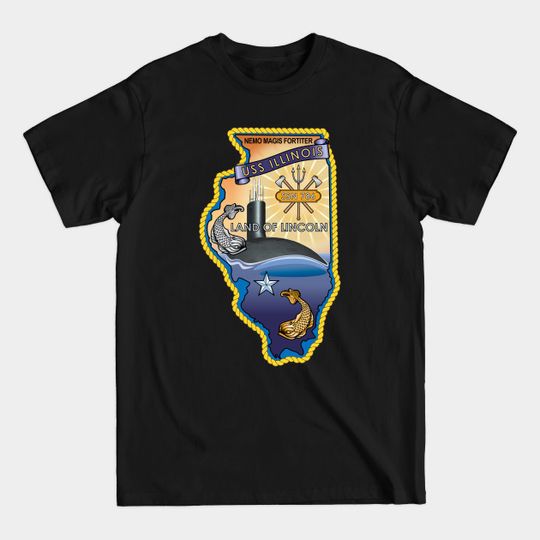 Discover USS Illinois Crest - Uss Illinois Crest - T-Shirt
