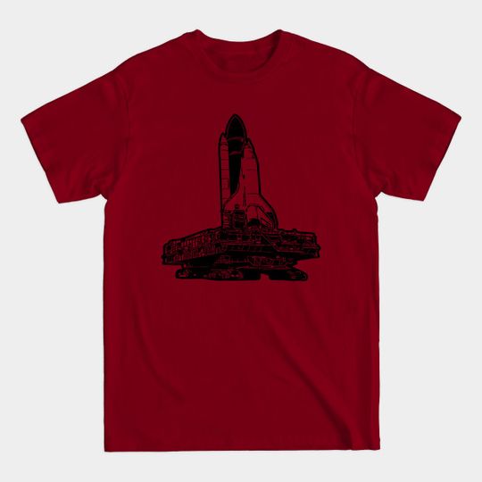 Discover US Space Shuttle on Crawler pad - Space Shuttle Launch - T-Shirt