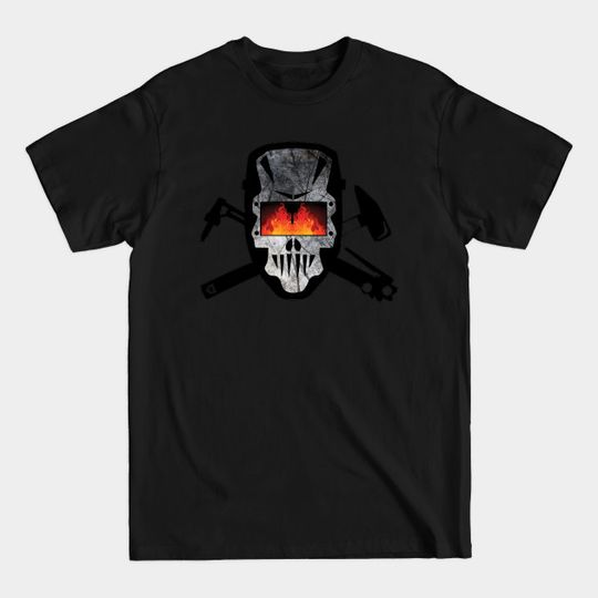 Discover Weld and Cross Bones - Welder - T-Shirt