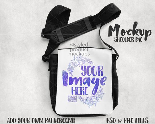 Discover Dye sublimation small shoulder bag mockup