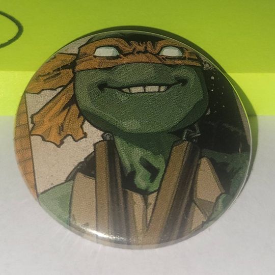 Discover Comic Book Button// Michelangelo