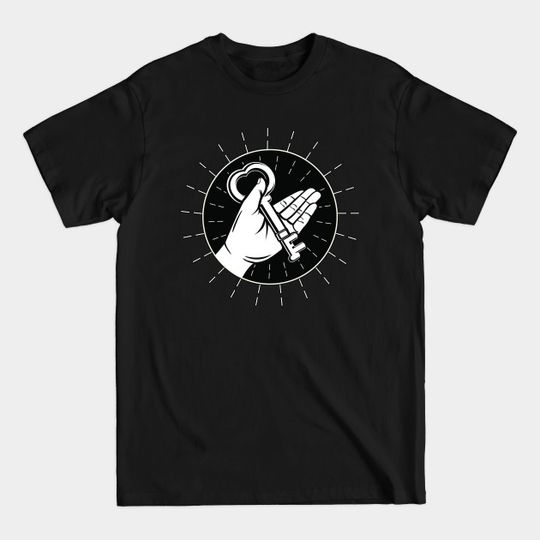 Discover Love - the key to life - dark - The Key To Life Love Always Wins - T-Shirt