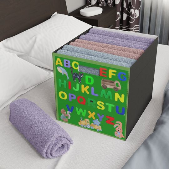 Discover Felt Storage Box, children's toy box, bright felt box for children's things