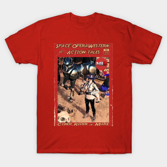 Discover Cyber Rider of Mars - Pulp Magazine Cover - T-Shirt