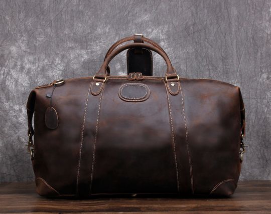 Discover Handcraft Distressed Full Grian Leather Duffle Bag