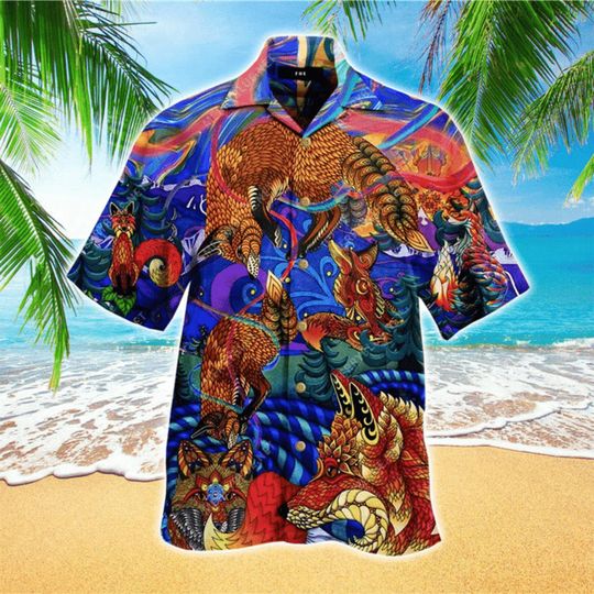 Discover Colorful Mandala Fox Hawaiian Shirt