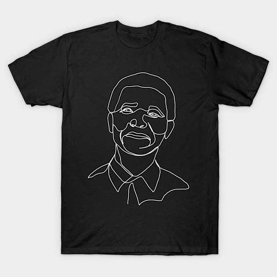 Discover Nelson Mandela Line Art Portrait - Nelson Mandela - T-Shirt