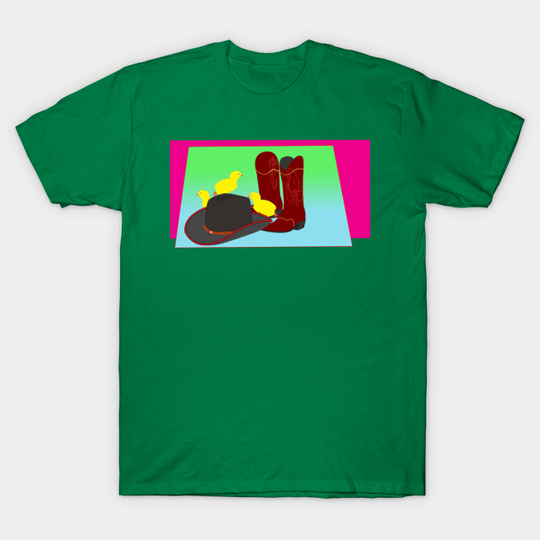 Discover Cowboy boots, hat and chicken - Cowboy Boots Hat And Chicken - T-Shirt