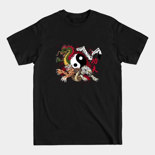 Discover Kung Fu, five animal styles, - Kung Fu - T-Shirt