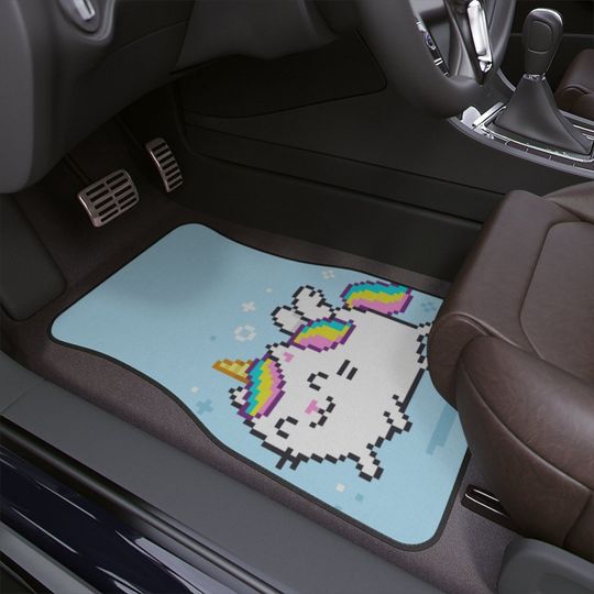 Discover Pixel Art Unicorn Kitten Car Mats