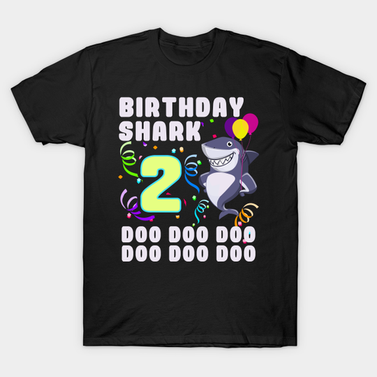 Discover Birthday Baby Shark 2nd Birthday T-Shirt