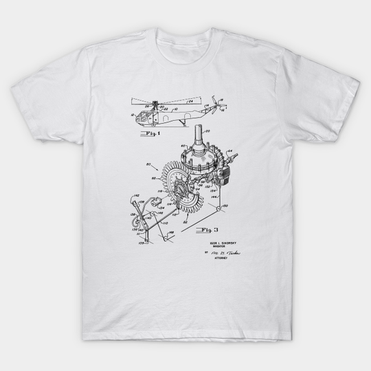 Discover Air Fan and Clutch Vintage Patent Hand Drawing - Air Fan - T-Shirt