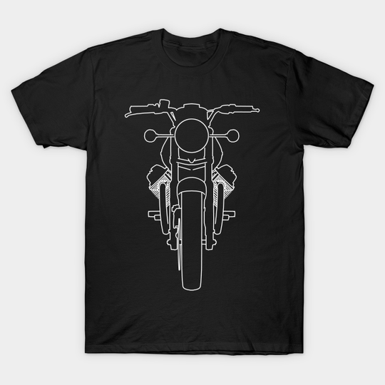Discover Moto Guzzi 850-T outline graphic - Motorbike - T-Shirt