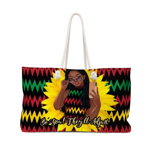 Discover Be You They'll Adjust Sunflower Weekender Bag