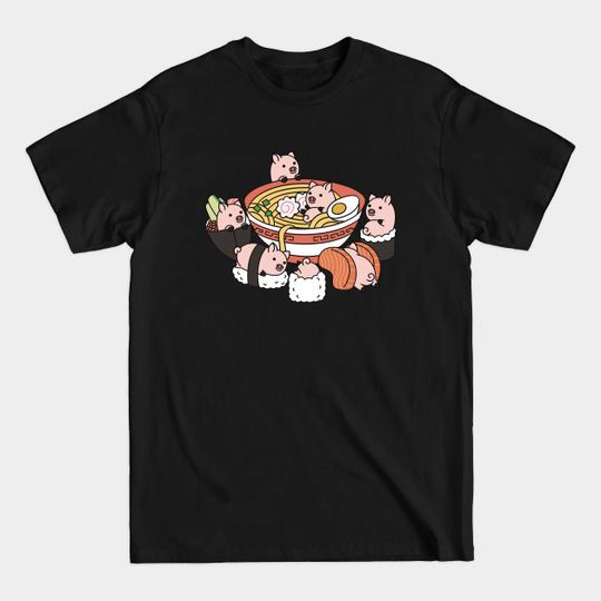 Discover Mini Pig Ramen Sushi - Mini Pig - T-Shirt