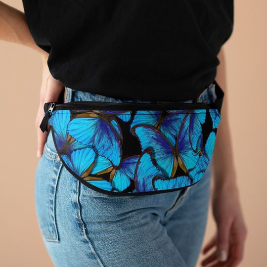 Discover Blue Butterfly Fanny Pack